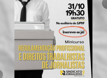 Sindicato dos Jornalistas realiza curso sobre direitos trabalhistas, nesta terça(31)