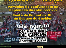 Servidores Federais realizam panfletagem às vésperas da greve geral