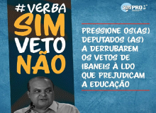 Sinpro-DF realiza campanha para derrubar vetos de Ibaneis que prejudicam a educação