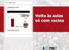 Professoras e professores reafirmam que volta às aulas presenciais só com vacinação